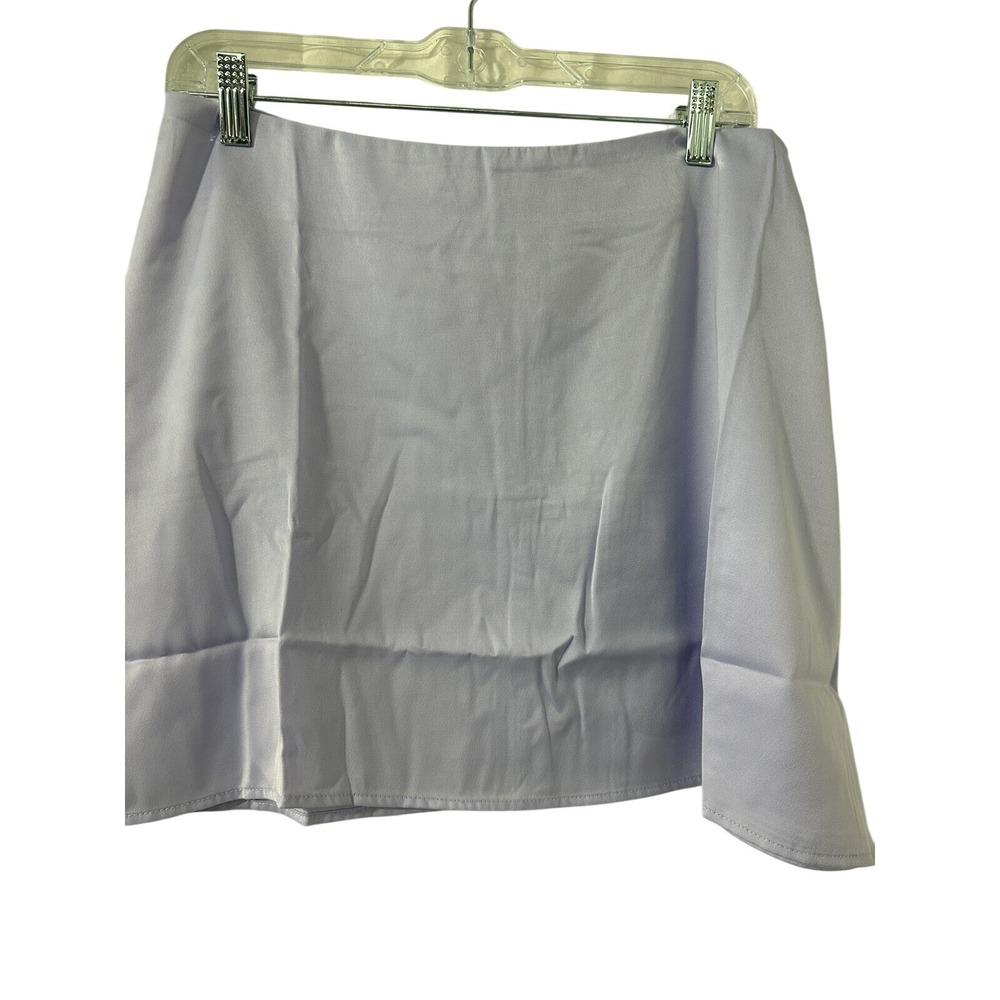 WeWoreWhat Heather‎ Purple Satin Charmeuse Mini Slip Skirt WWB07-1 Large NEW